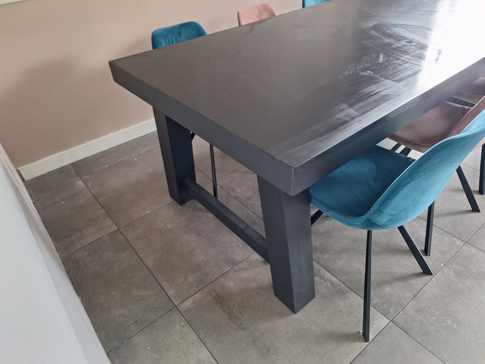 Grote eettafel Keijser en Co 260x110, Huis en Inrichting, Overige materialen, Gebruikt, 100 tot 150 cm, 200 cm of meer
