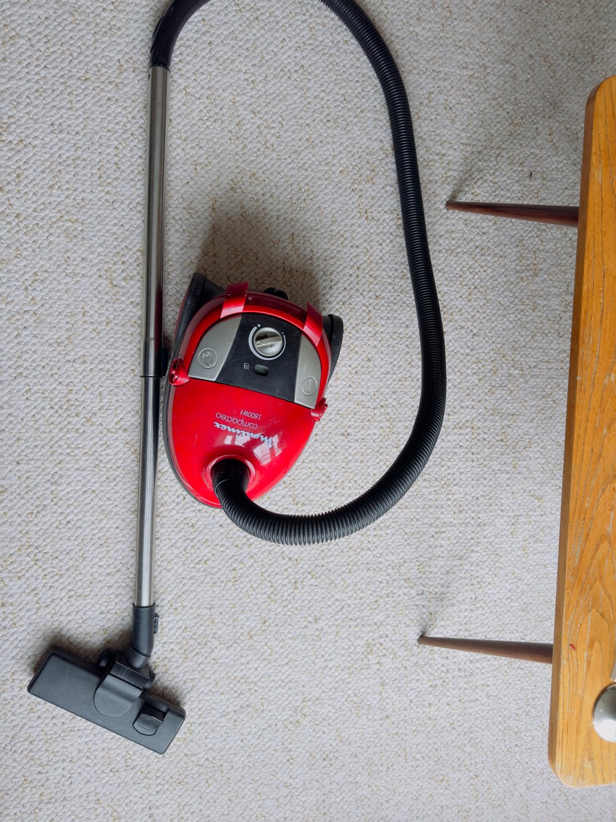 Moulinex Compacteo stofzuiger - Rood, Overige merken, Gebruikt, Sledestofzuiger, Regelbare zuigkracht