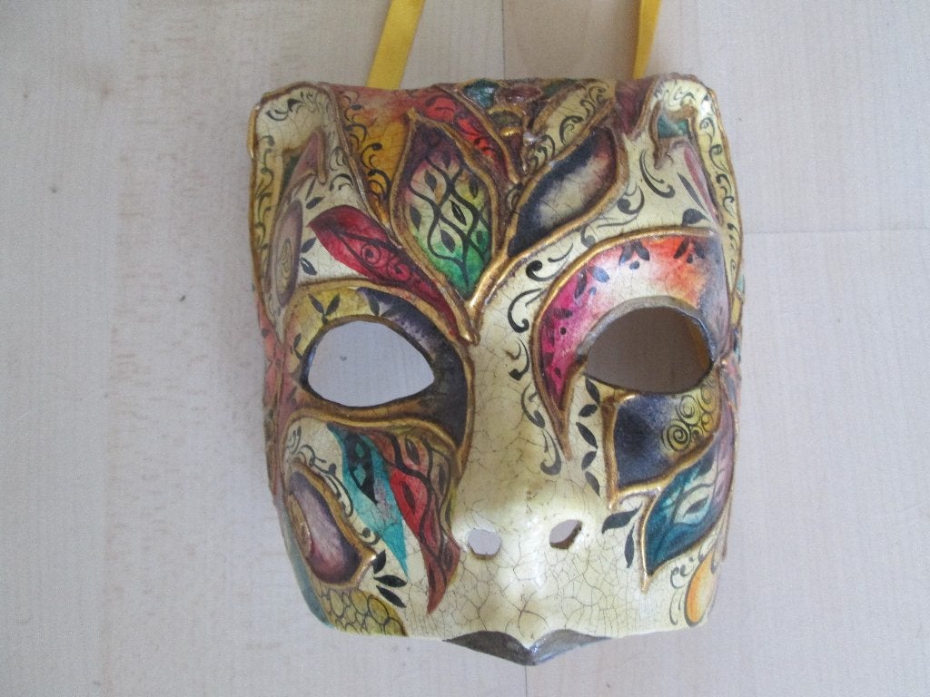 Venetiaans Masker / Draagbaar / Wanddecoratie / Papier Mache, Ophalen of Verzenden, Gebruikt