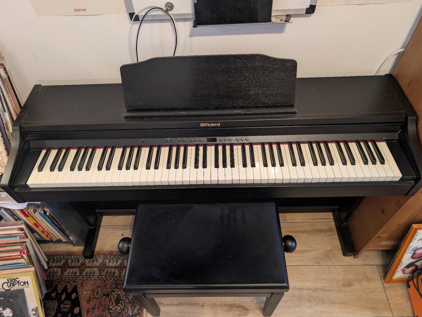 Roland RP501R Digitale Piano met Koptelefoon en Kruk, Muziek en Instrumenten, Piano's, Zo goed als nieuw, Zwart, Ophalen