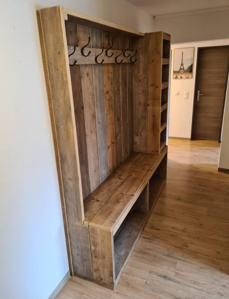 Steigerhouten kapstok gebruikt steigerhout douglas, Huis en Inrichting, Woonaccessoires | Kapstokken, Ophalen of Verzenden