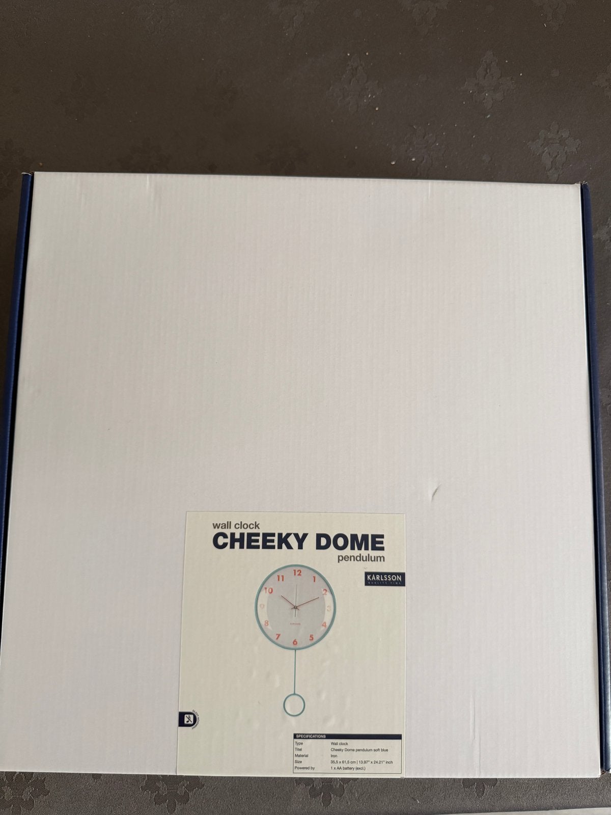 Karlsson Cheeky Dome Pendulum Wandklok - Nieuw, Ophalen of Verzenden, Nieuw, Analoog, Wandklok