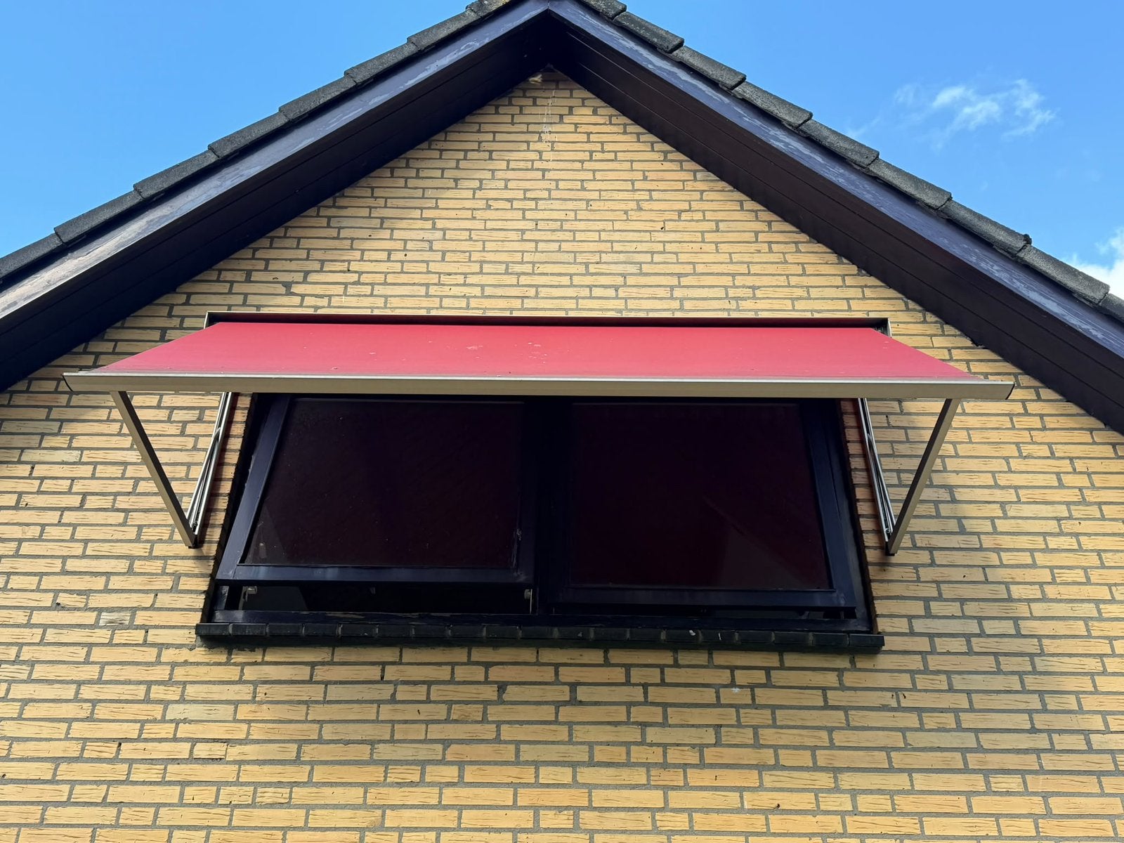Zonnescherm 2x zie omschrijving, Ophalen, Zo goed als nieuw, Knikarmscherm