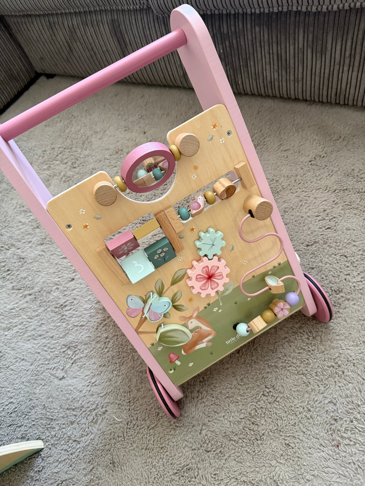 Little Dutch Houten Loopwagen Roze, Ophalen, Gebruikt, Overige typen