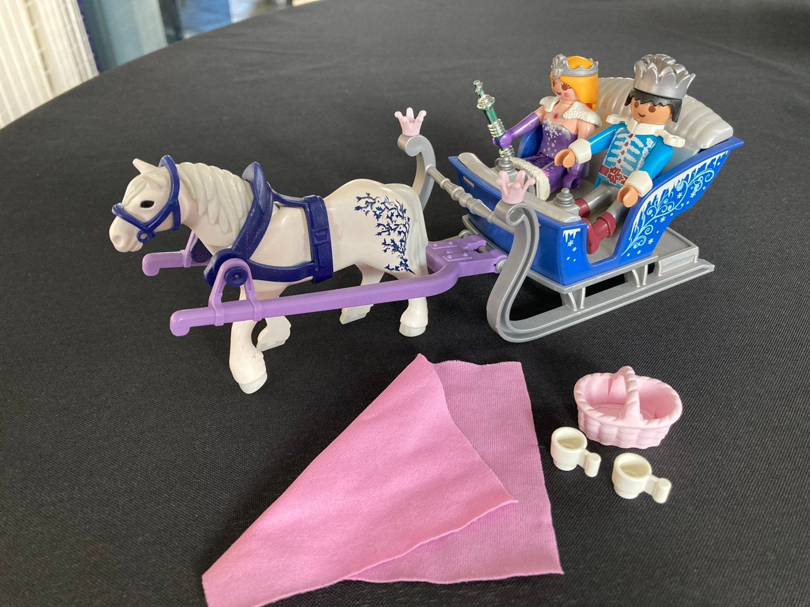 Playmobil koninklijk paar met slee 9474, Ophalen of Verzenden, Zo goed als nieuw
