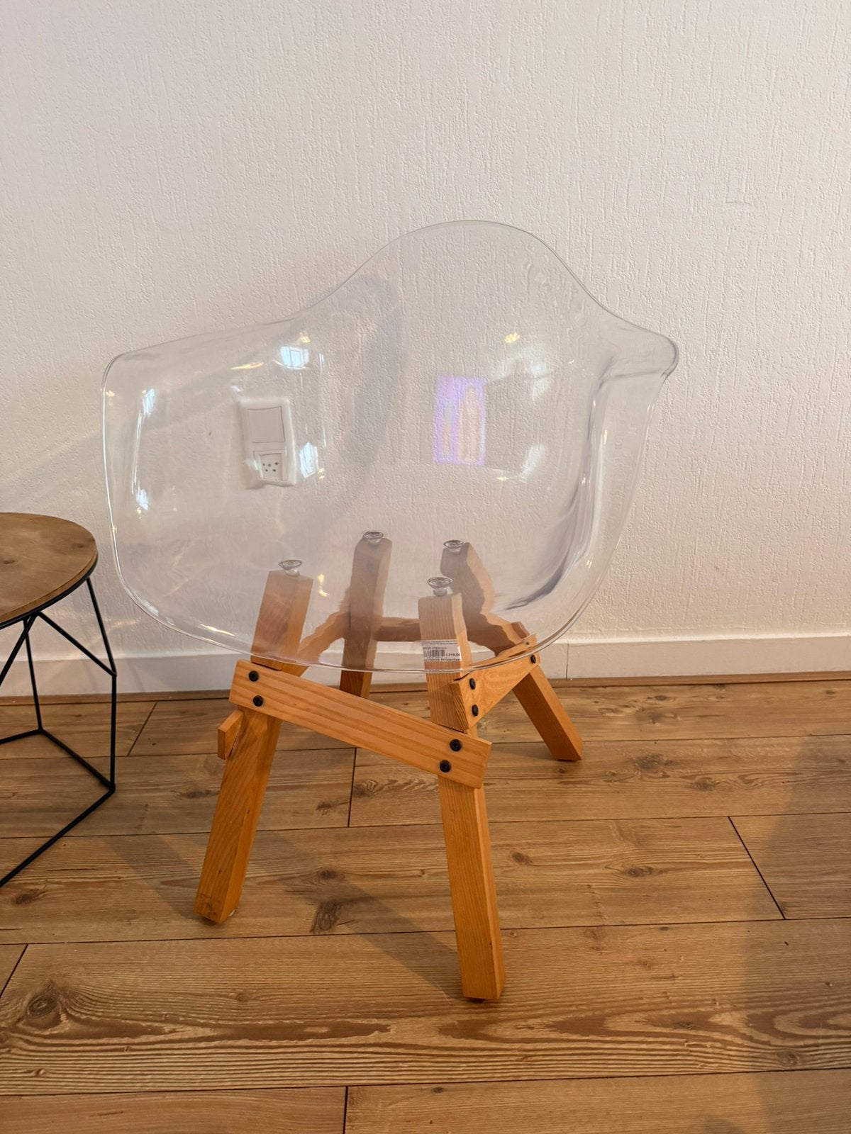 Design Armstoel Transparant, Overige kleuren, Ophalen of Verzenden, Zo goed als nieuw, Hout