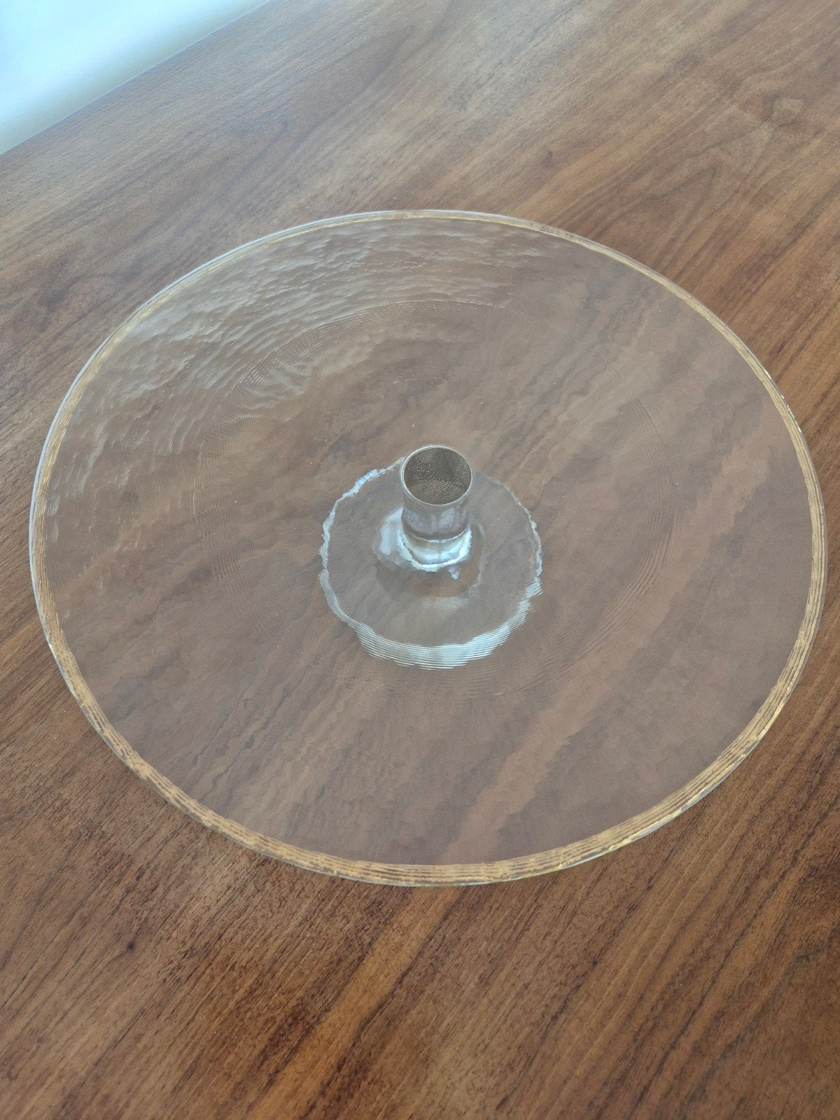 Taartschaal, Ophalen of Verzenden, Zo goed als nieuw, Rond, Glas