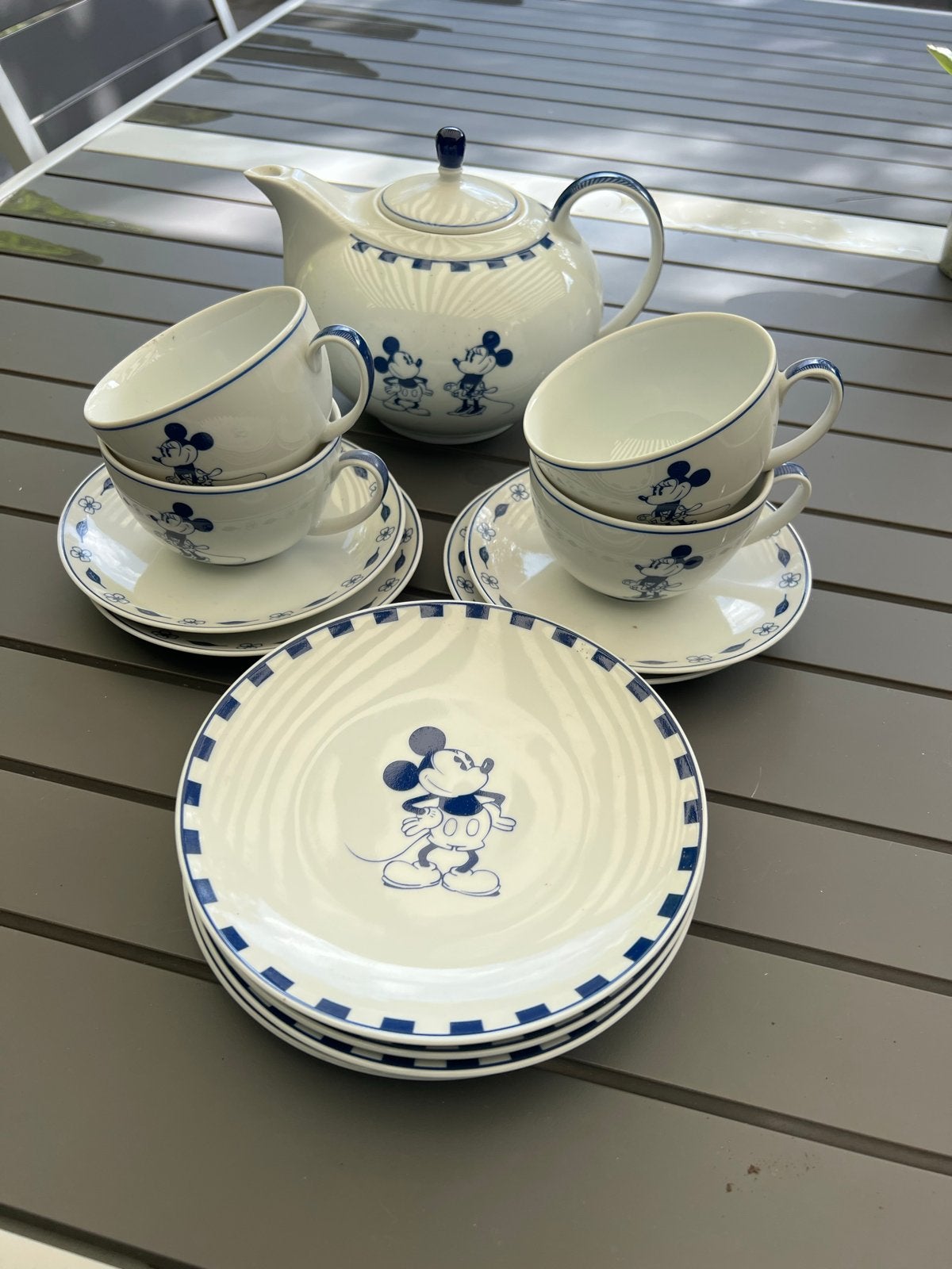Mickey Mouse Servies - Guy Degrenne Porselein, Ophalen, Vintage, Guy Degrenne, Zo goed als nieuw
