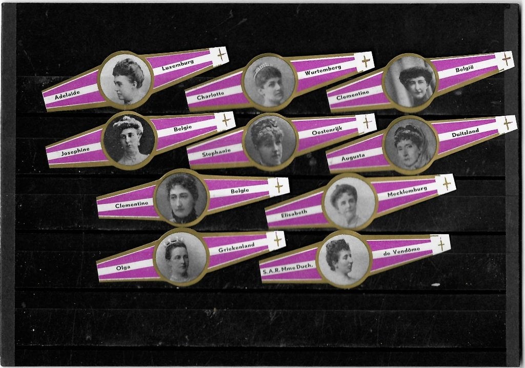 zonder mek 217  prinsessen  10 st paars   variant, Ophalen of Verzenden, Sigarenbandjes
