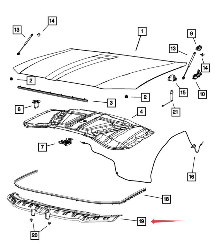 Chrysler 300 voorbumper afdekplaat 2011-2014, Service@fcagroup.nl, Nieuw, Postbus 203, 1170 AE Badhoevedorp, Chrysler