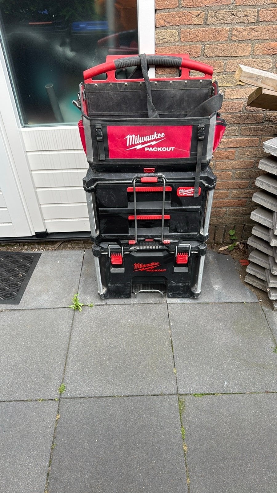 Milwaukee Packout Gereedschapskist en Organizer Set, Doe-het-zelf en Verbouw, Ophalen, Gebruikt
