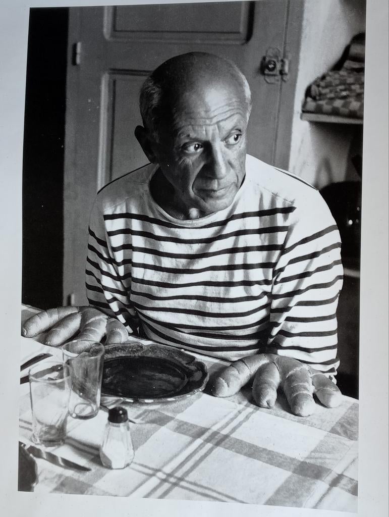 Pablo Picasso affiche 1993 foto Robert Doisneau, Ophalen of Verzenden, Gebruikt, A1 t/m A3