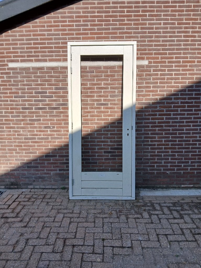 Hardhouten deur met kozijn nieuw  voor weinig(nr24), Ophalen, Nieuw, Buitendeur, 200 tot 215 cm