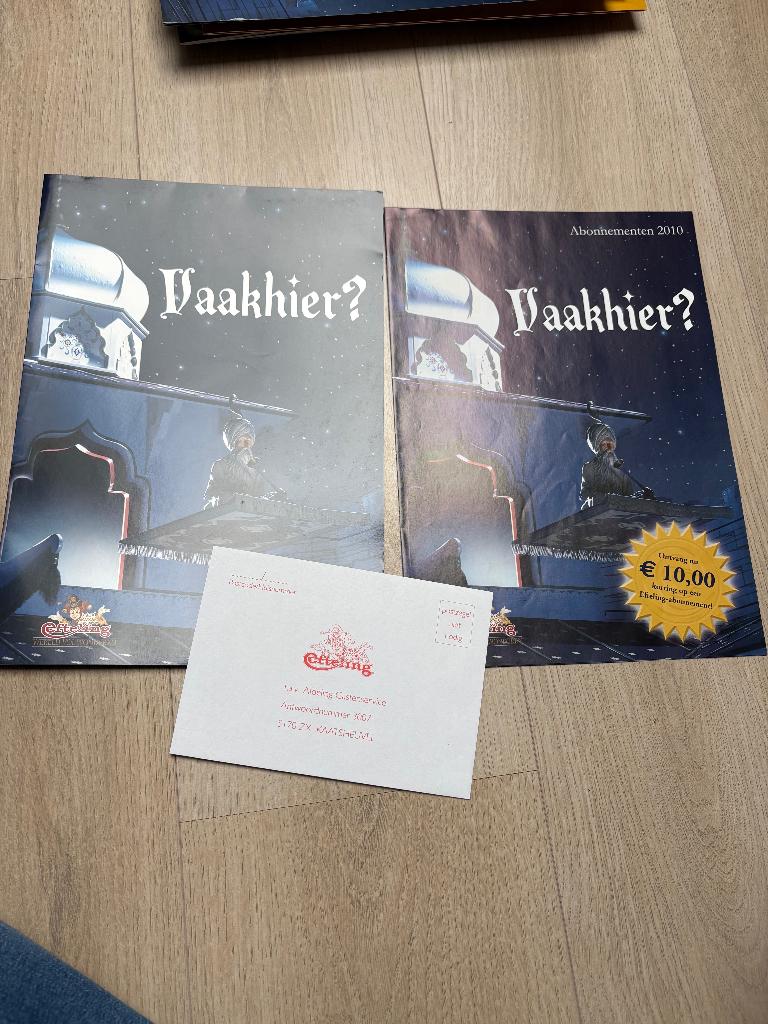 Efteling - Abonnement "vaakhier", Ophalen of Verzenden