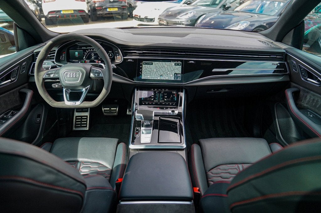 Audi RSQ8 4.0 TFSI RS Q8 Quattro | Massage | Carbon | Alcant, Auto's, Adaptive Cruise Control, Gebruikt, 600 pk, Zwart