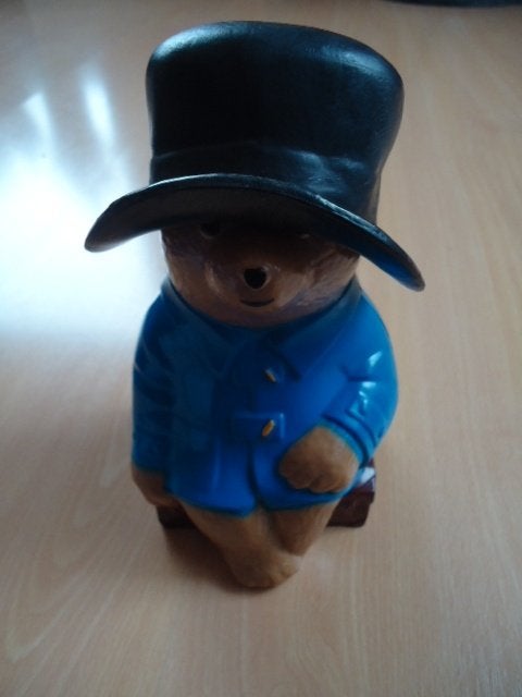 Beertje Paddington spaarpot, NMS bank jaren 70, Ophalen of Verzenden, Zo goed als nieuw, Kunststof, Overige thema's