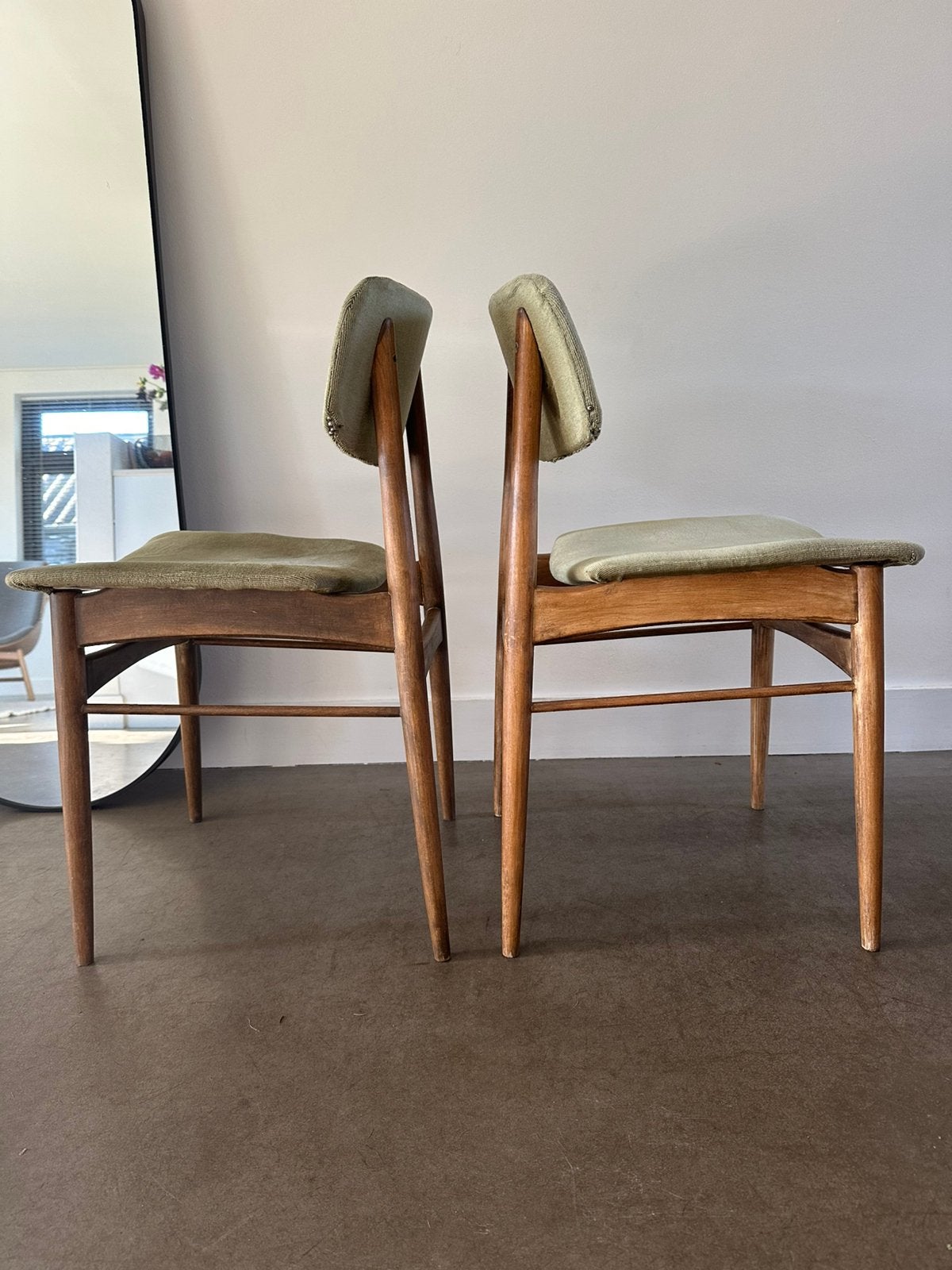 2 VINTAGE DESIGN STOELEN - scandinavisch design, Ophalen, Gebruikt, Stof, Twee