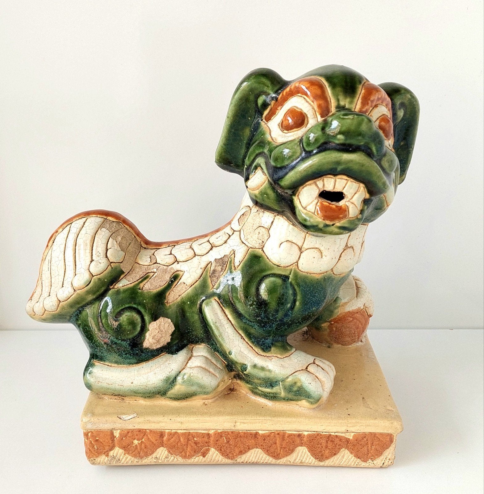 Antiek Chinees Keramieken Beeld Foo Dog geen porselein, Ophalen of Verzenden