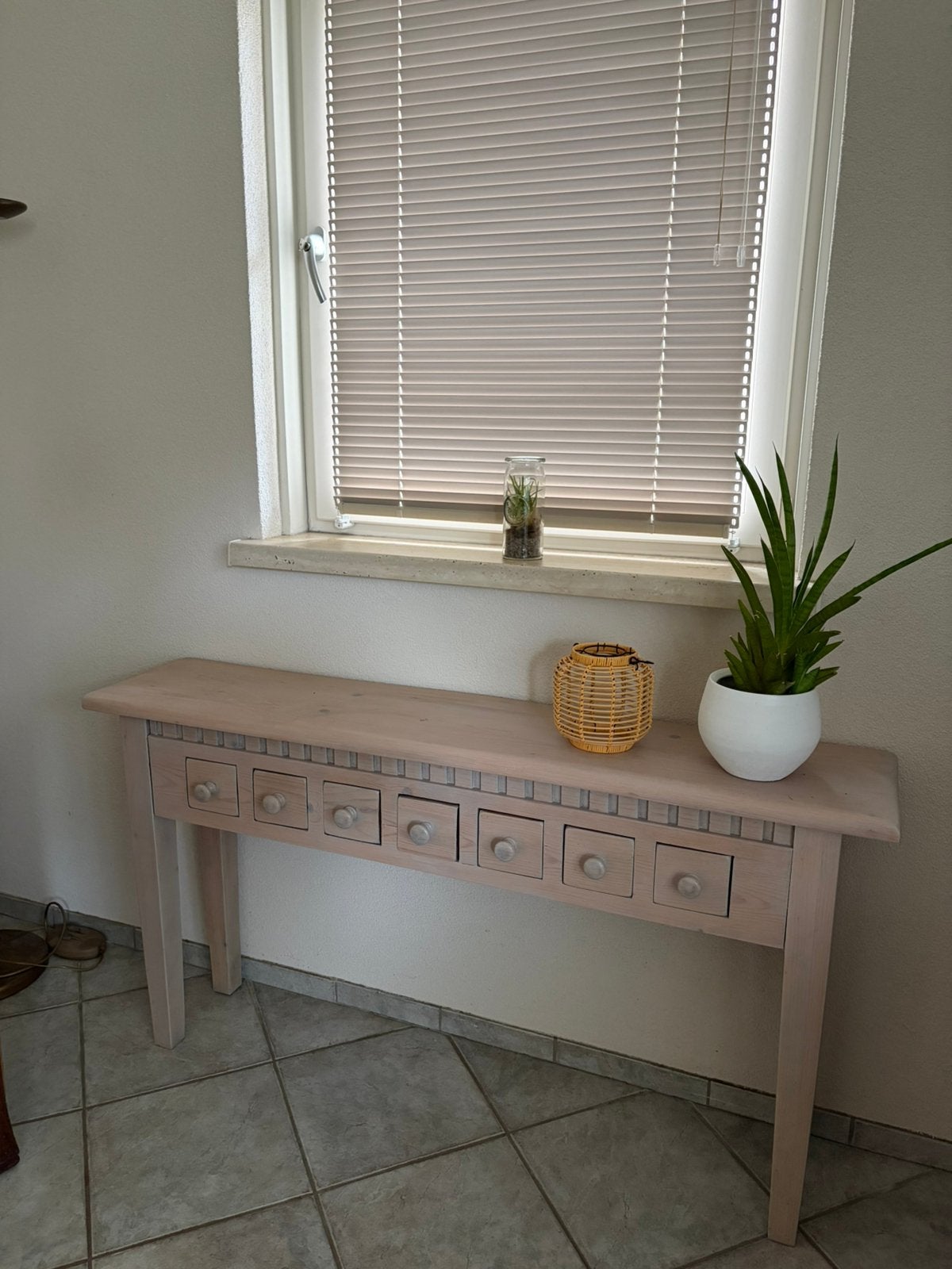 Sidetabel, Huis en Inrichting, Tafels | Sidetables, Ophalen, 100 tot 150 cm, Zo goed als nieuw, Overige houtsoorten