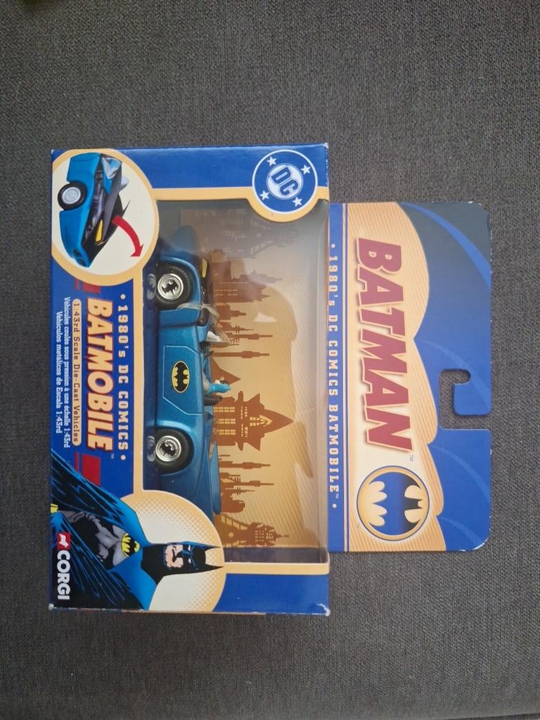 Corgi Batman Batmobile 1980's DC Comics Die-Cast Voertuig, Hobby en Vrije tijd, Overige merken, Auto, 1:32 tot 1:50, Nieuw