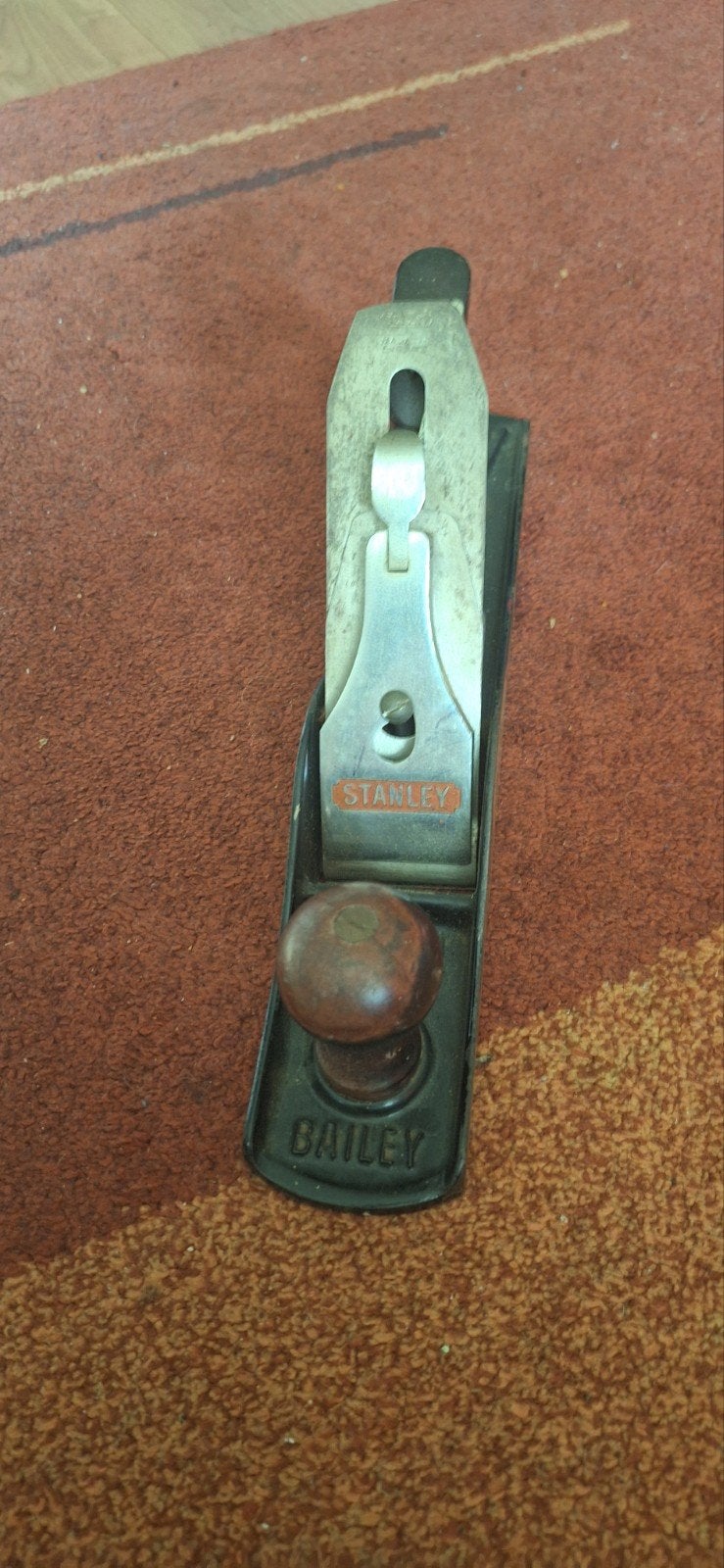 Stanley No.5 met ribbelzool.  Nette staat, Ophalen of Verzenden