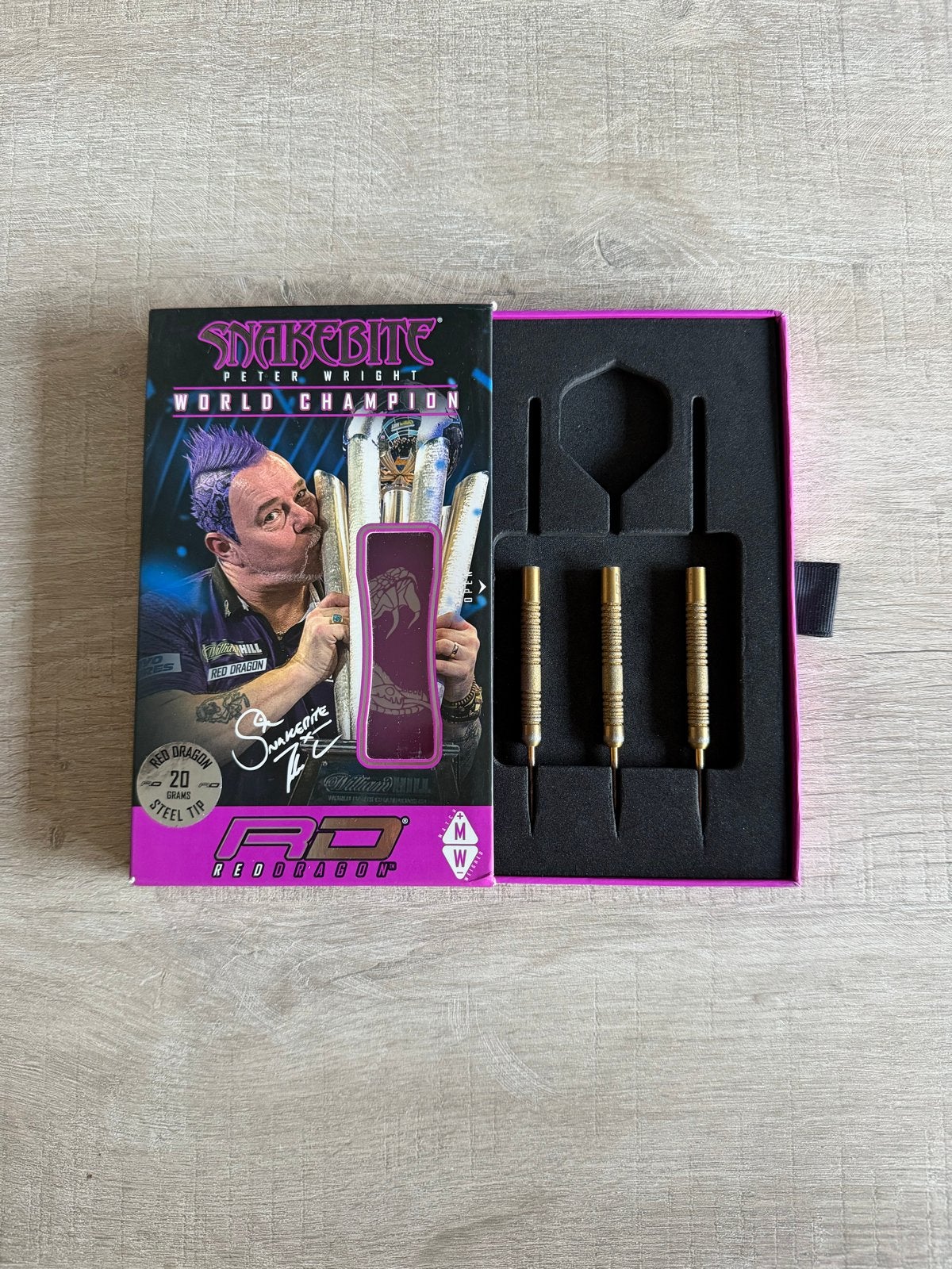 Peter Wright Snakebite World Champion Darts 20g (Zeldzaam), Ophalen of Verzenden, Gebruikt, Pijlen