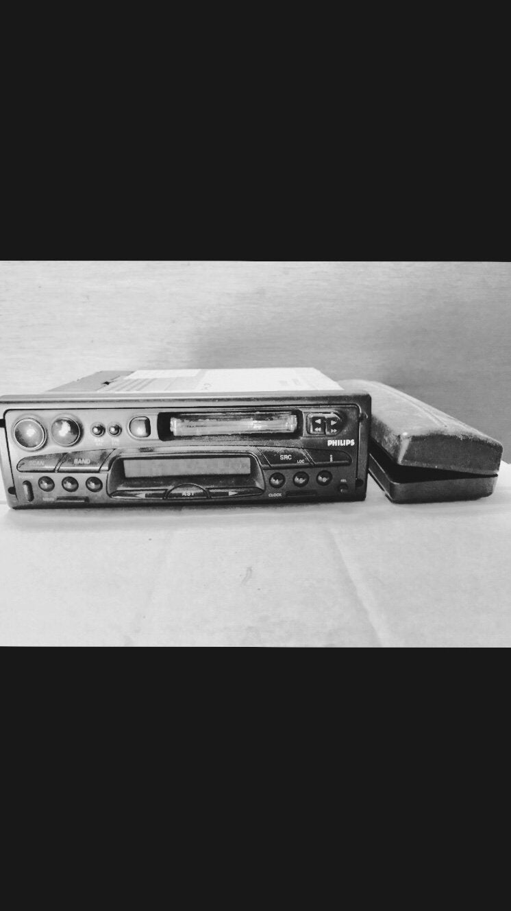 Vintage autoradio met cassette speler(philips), Ophalen of Verzenden, Gebruikt