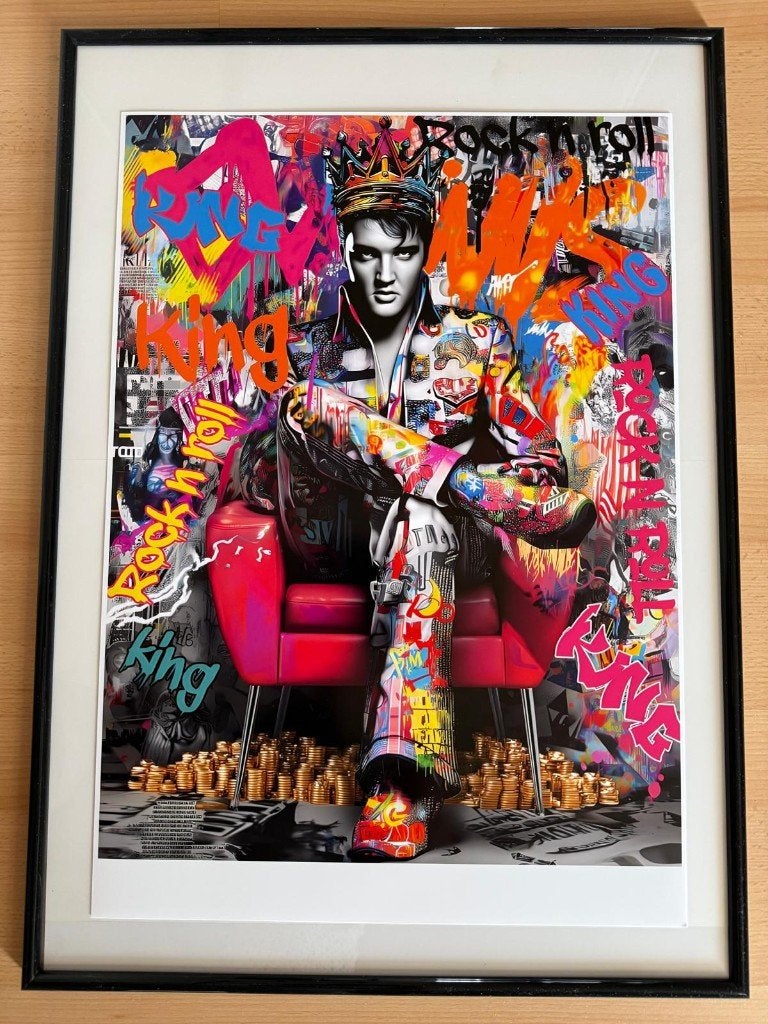 Elvis poster, Verzamelen, Rechthoekig Staand, Deurposter of groter, Nieuw, Ophalen of Verzenden
