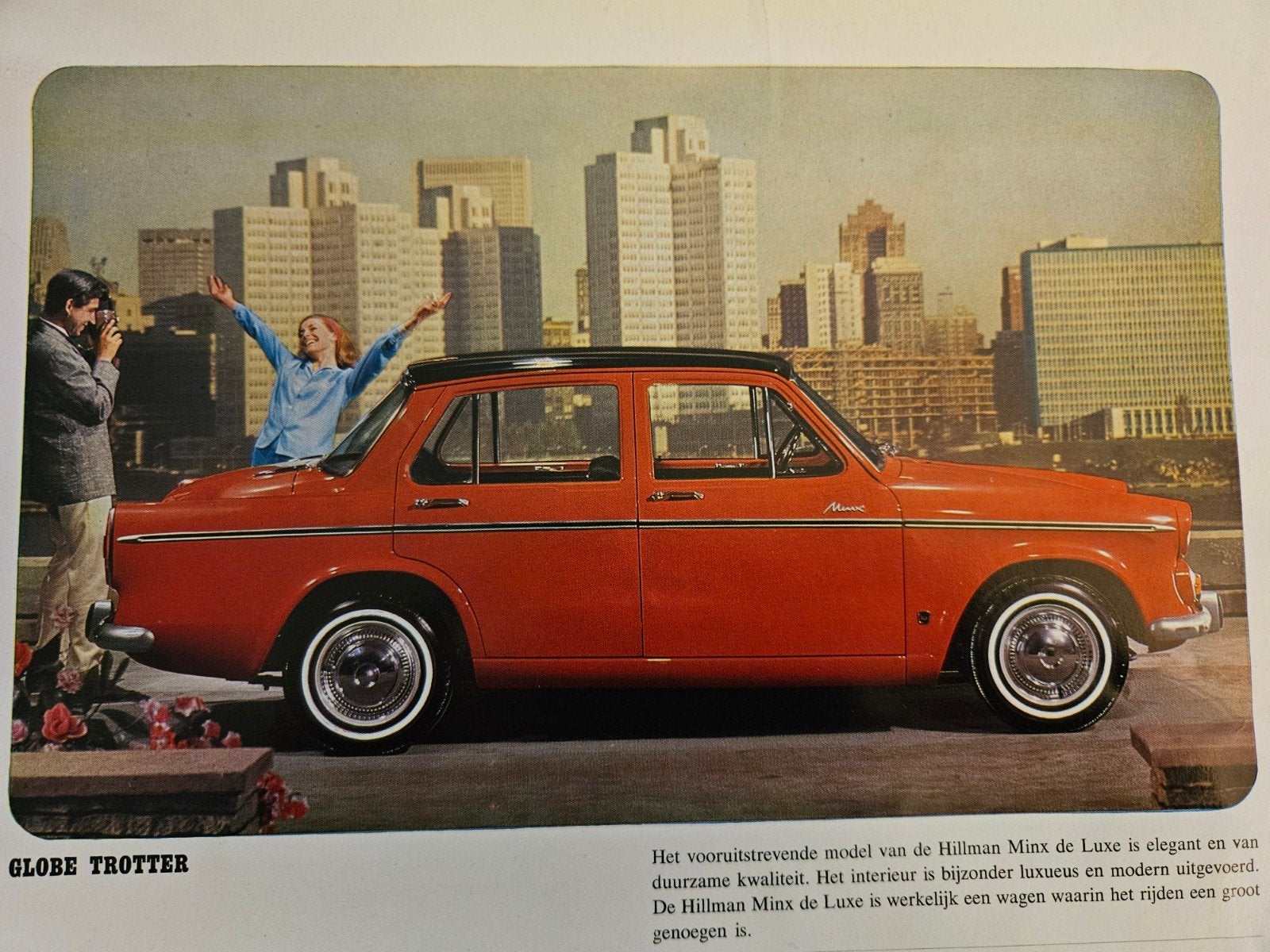 Brochure Hillman Minx De Luxe Saloon, Ophalen of Verzenden, Zo goed als nieuw, Overige merken