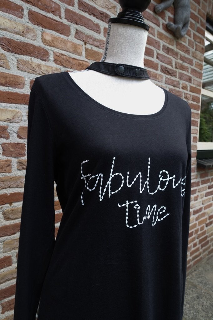 diep zwarte lange top True Spirit maat XL, Kleding | Dames, Zwart, Maat 46/48 (XL) of groter, Ophalen of Verzenden, Lange mouw
