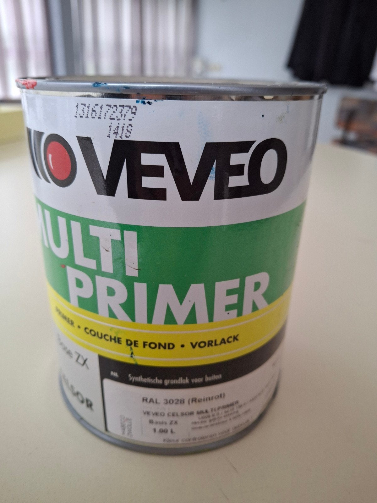 VEVEO Multi Primer ROOD RAL 3028 (Reinrot) 1.00 L, Ophalen, Zo goed als nieuw, Overige typen
