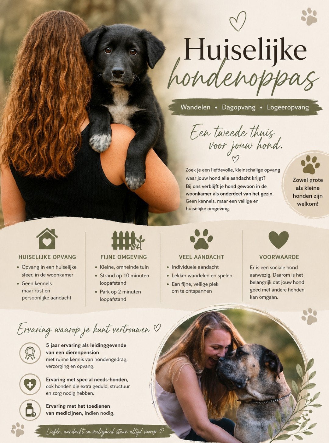 opzoek naar een betrouwbare honden oppas?, Ophalen of Verzenden