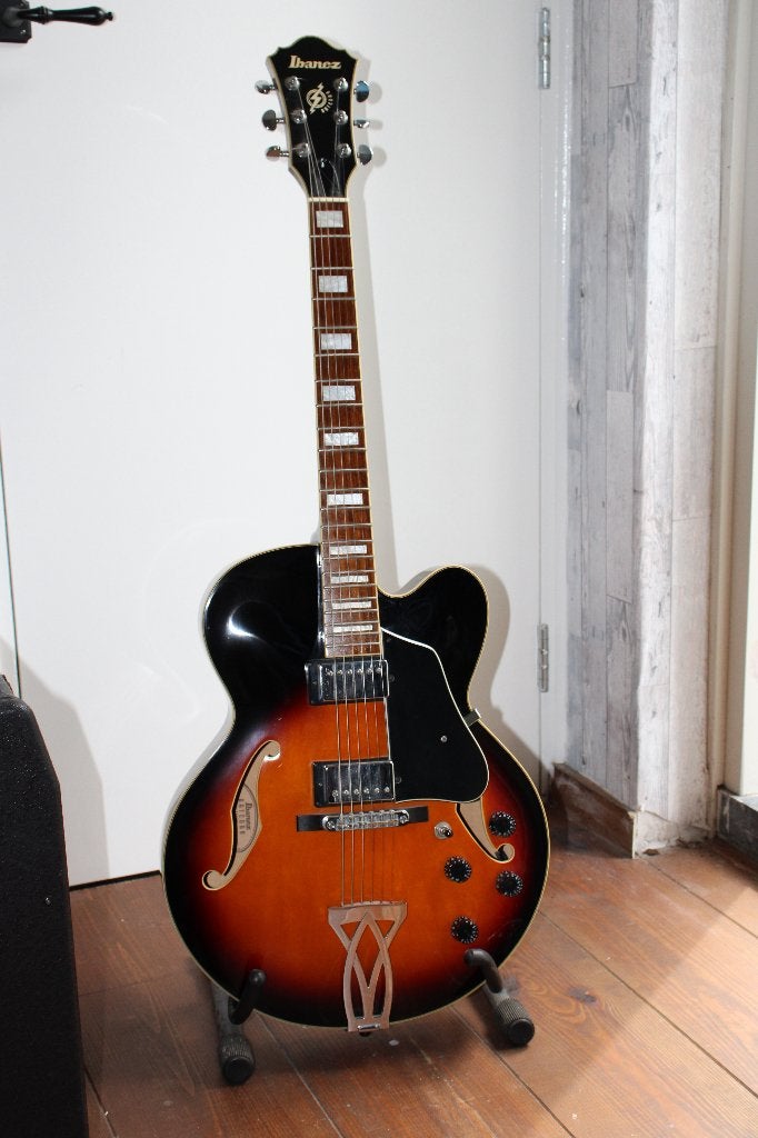 Ibanez AF 75 BS elektrische gitaar, Ophalen, Zo goed als nieuw, Hollow body, Ibanez