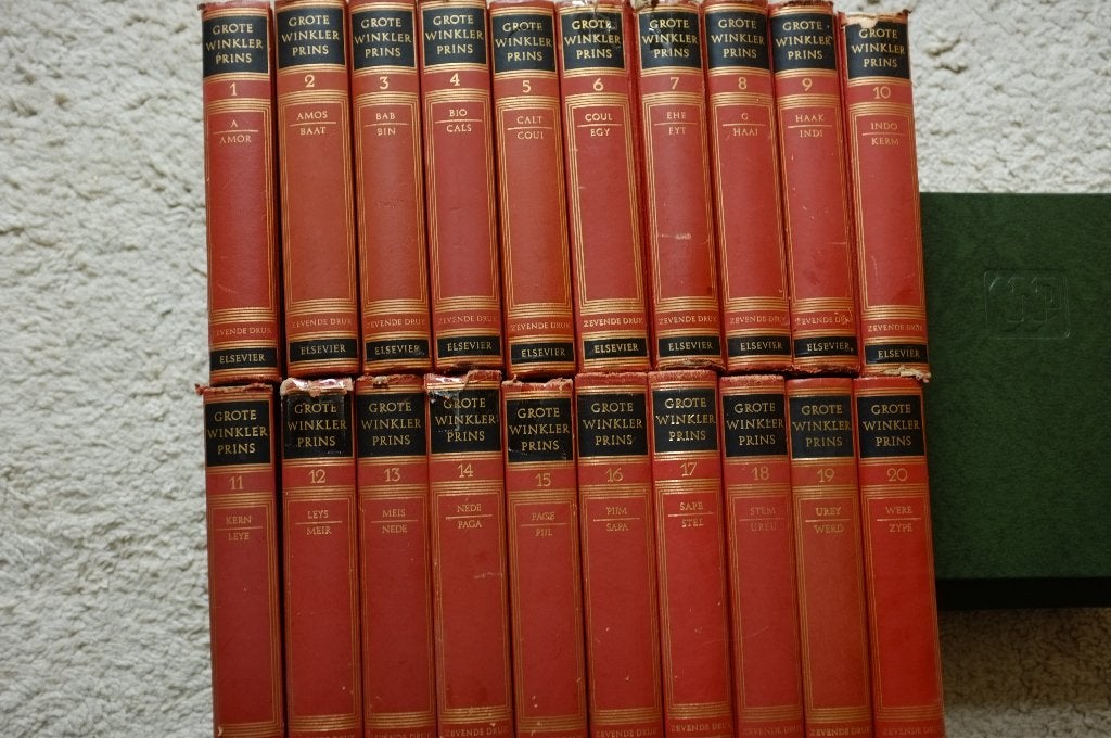 Grote Winkler Prins encyclopedie Elsevier 7e druk compleet, Gelezen, Wiggers, Complete serie, Ophalen of Verzenden