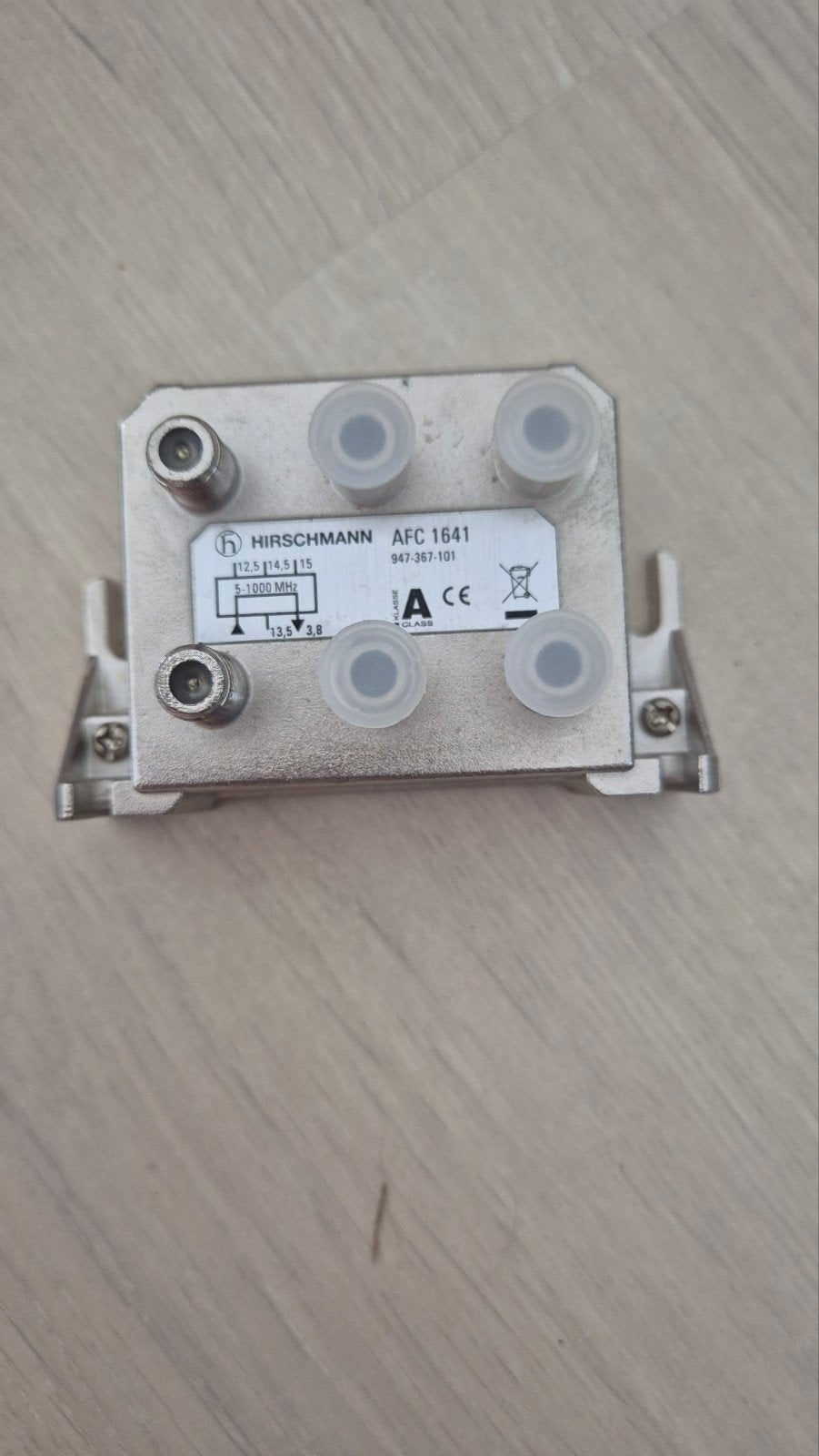Hirschmann AFC 1641 Coaxiale Kabelverdeler 5-1000 MHz, Ophalen of Verzenden, Nieuw, Coaxiale kabel