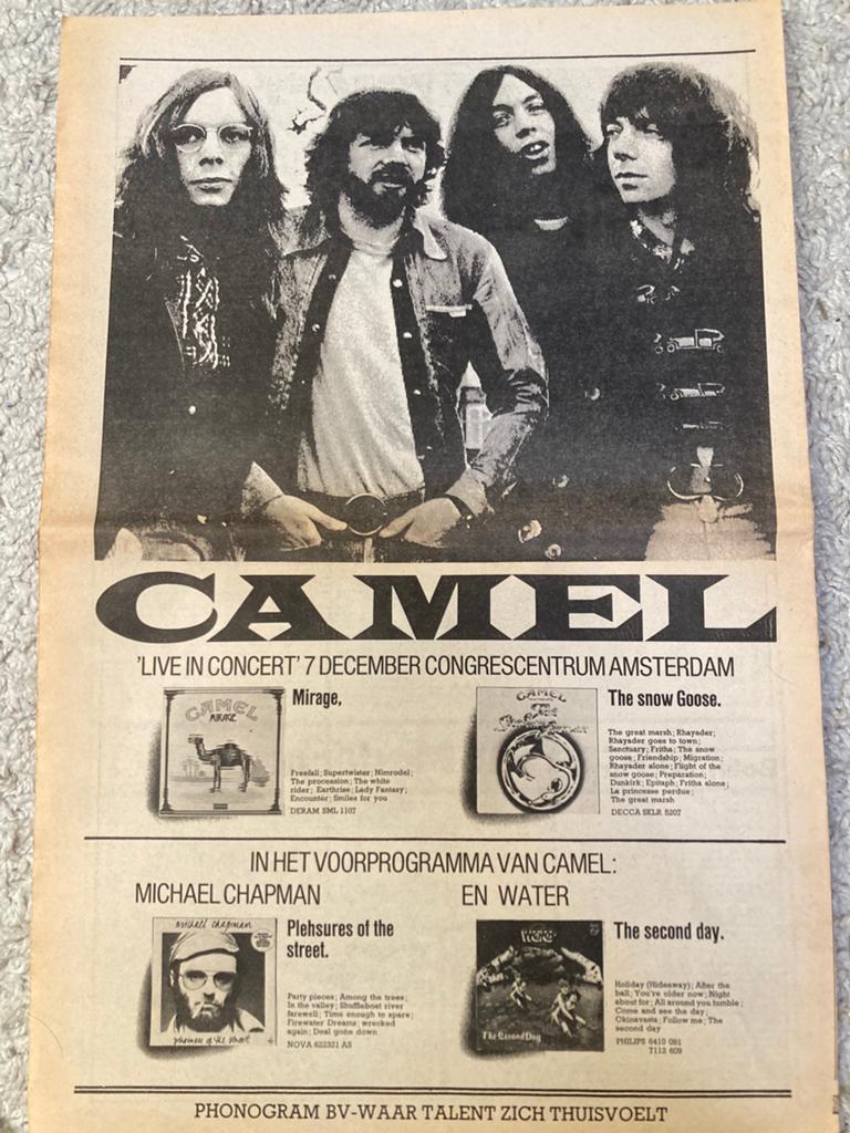 CAMEL live Congrescentrum Amsterdam A3 advertentie, Ophalen of Verzenden