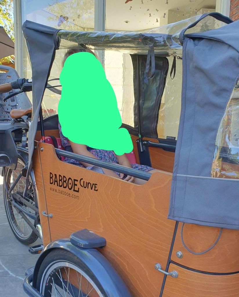 Regentent Babboe Curve  incl. stokken, Fietsen en Brommers, Fietsen | Bakfietsen, Ophalen of Verzenden, Gebruikt, 4 kinderen of meer