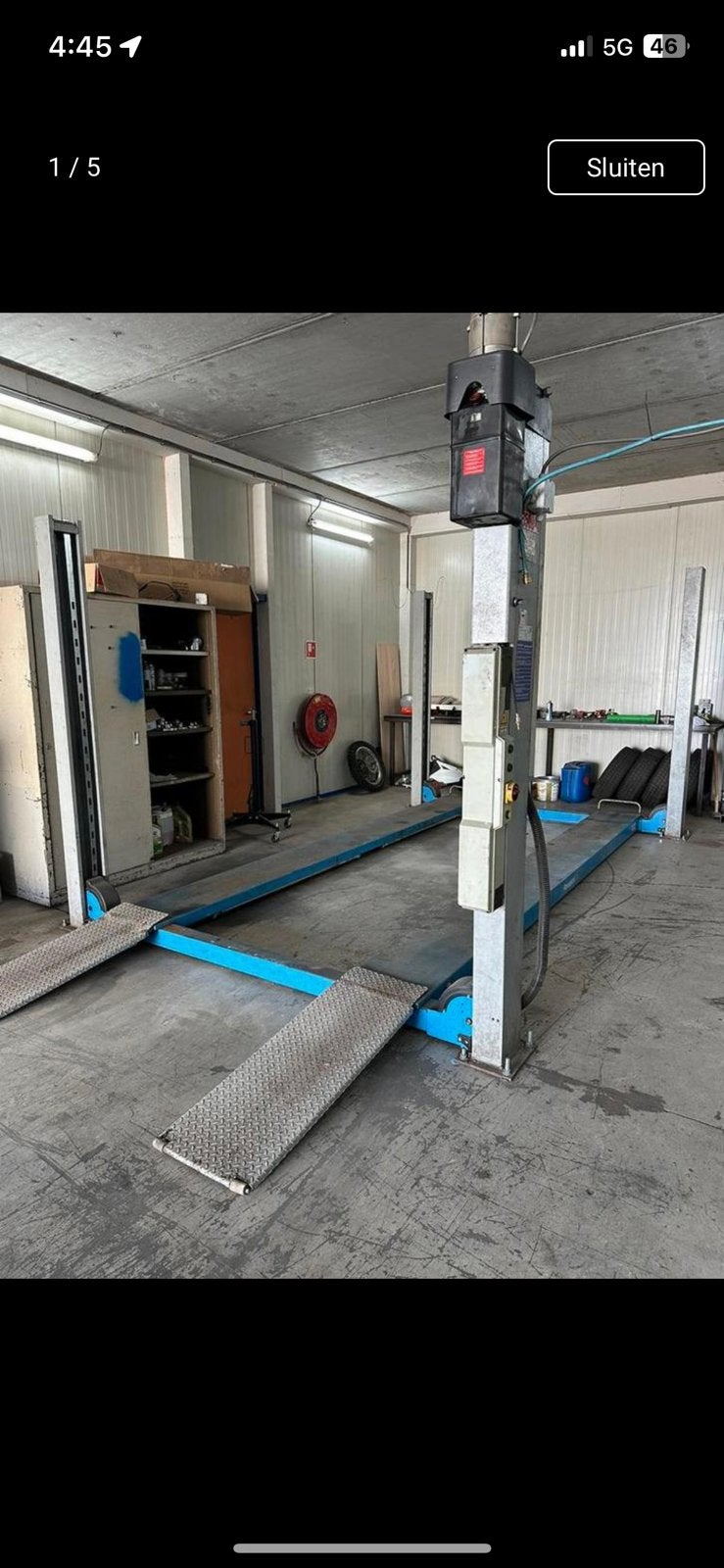 Ravaqlioli 4 koloms hefbrug 3500 kg  autobrug brug, Ophalen, Zo goed als nieuw