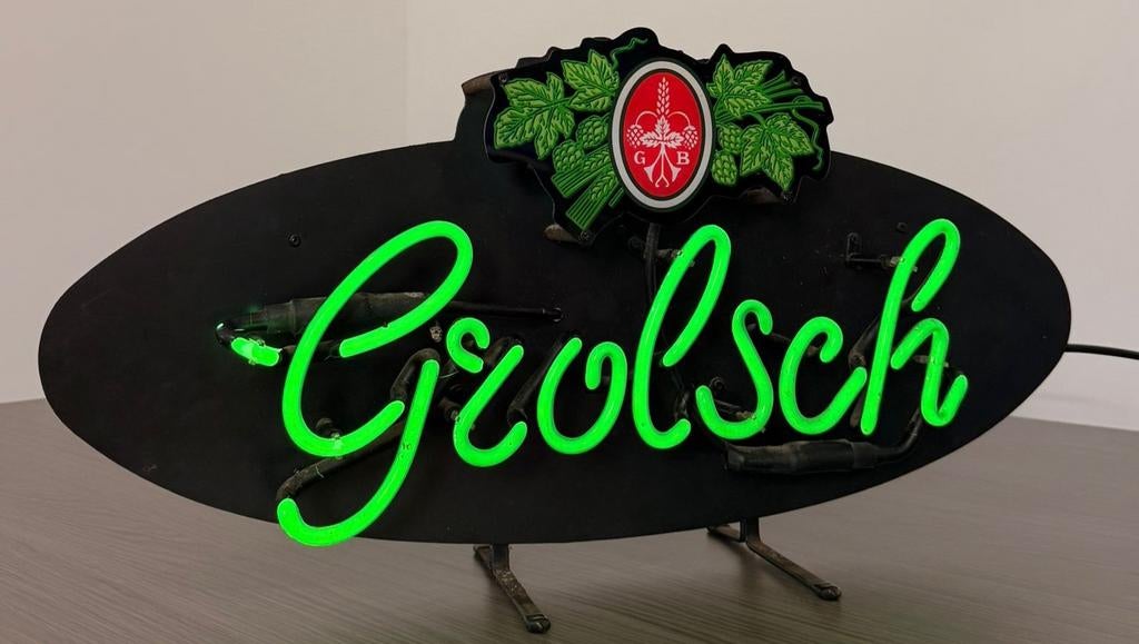Grolsch ouderwetse cafe lamp, Ophalen