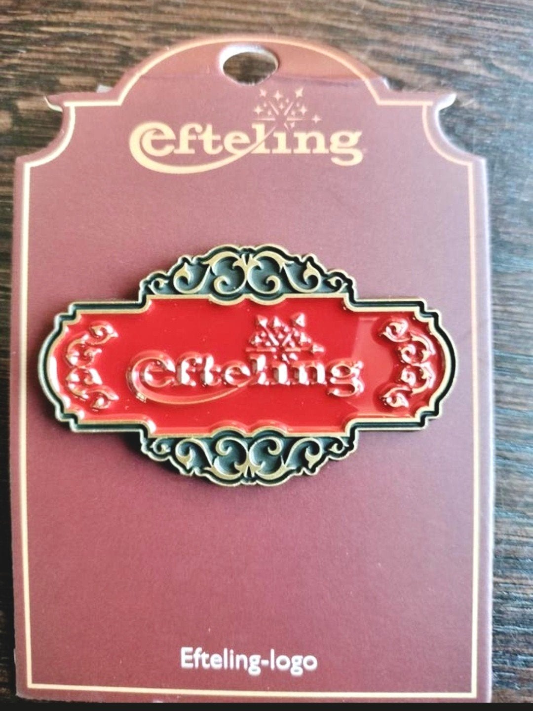 Efteling pin: Efteling-logo, Verzamelen, Efteling, Verzenden, Nieuw, Button of Speldje
