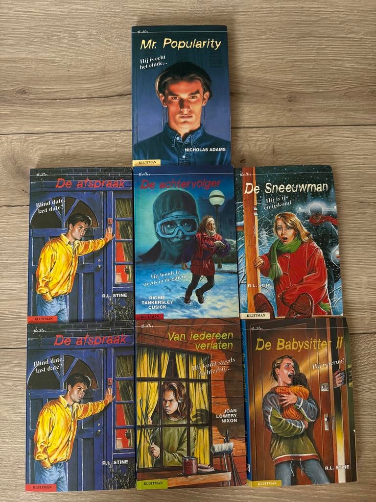 Tiener Jeugd Thrillers Serie - 7 Boeken Kluitman, Ophalen of Verzenden, Gelezen, Nederland
