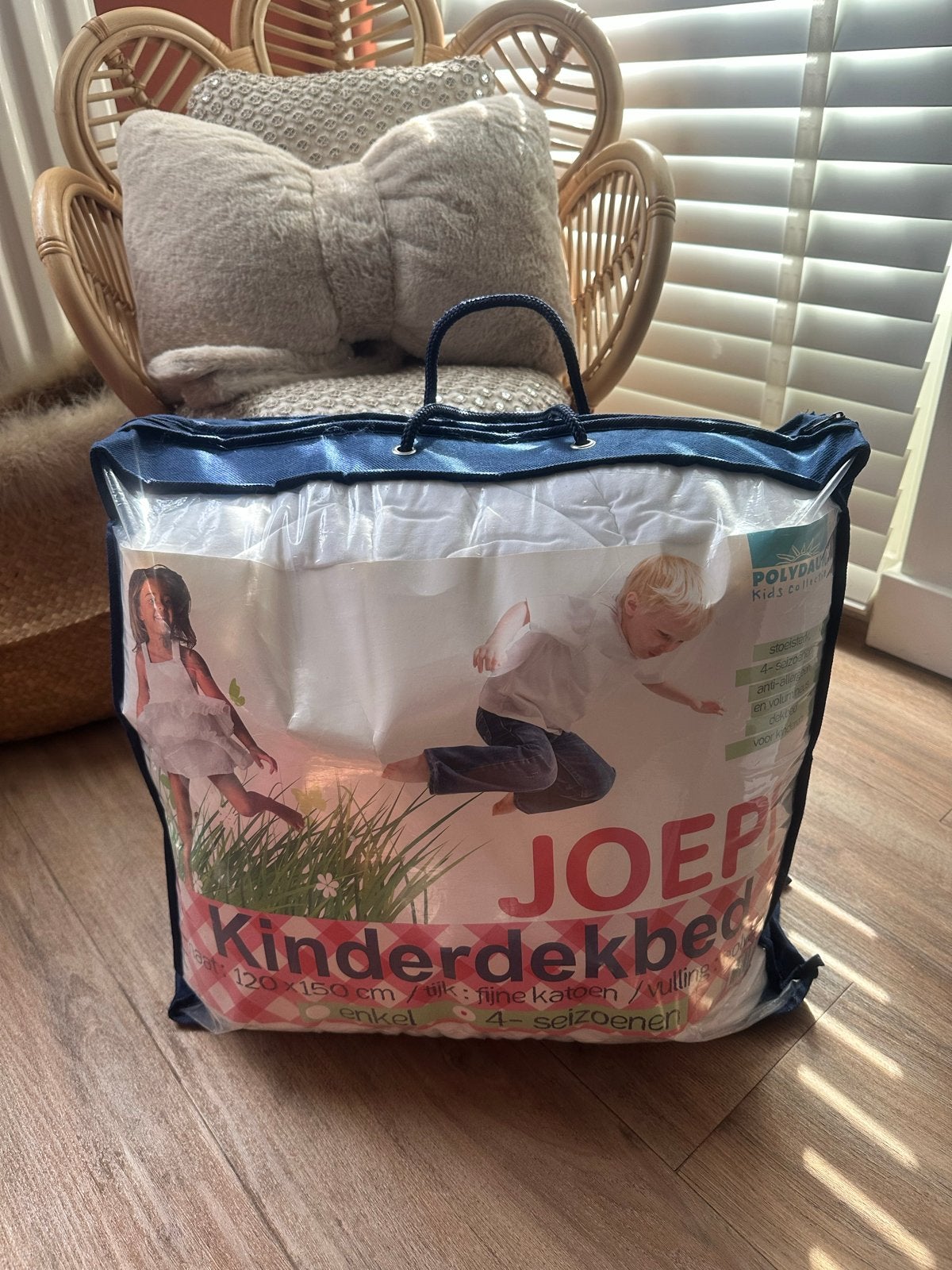 Joepi Kinderdekbed 4-seizoenen Anti-allergeen 120x150cm, Ophalen, Overige merken, Jongetje of Meisje, Nieuw