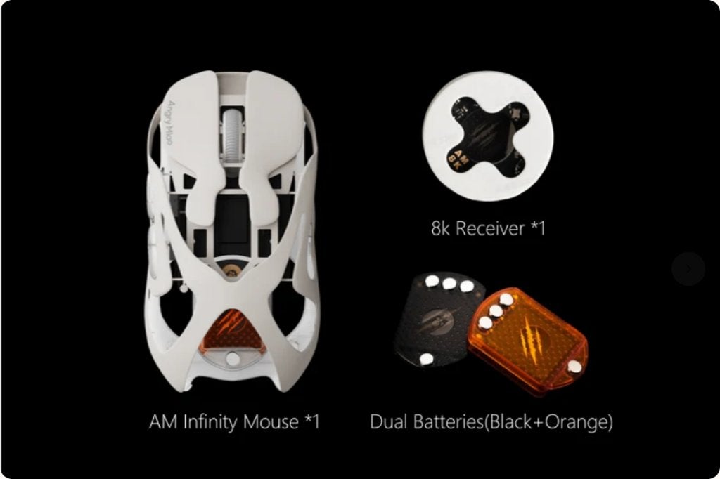 Angry Miao INFINITY MOUSE - Cloud White, Rechtshandig, Muis, Gaming muis, Ophalen of Verzenden