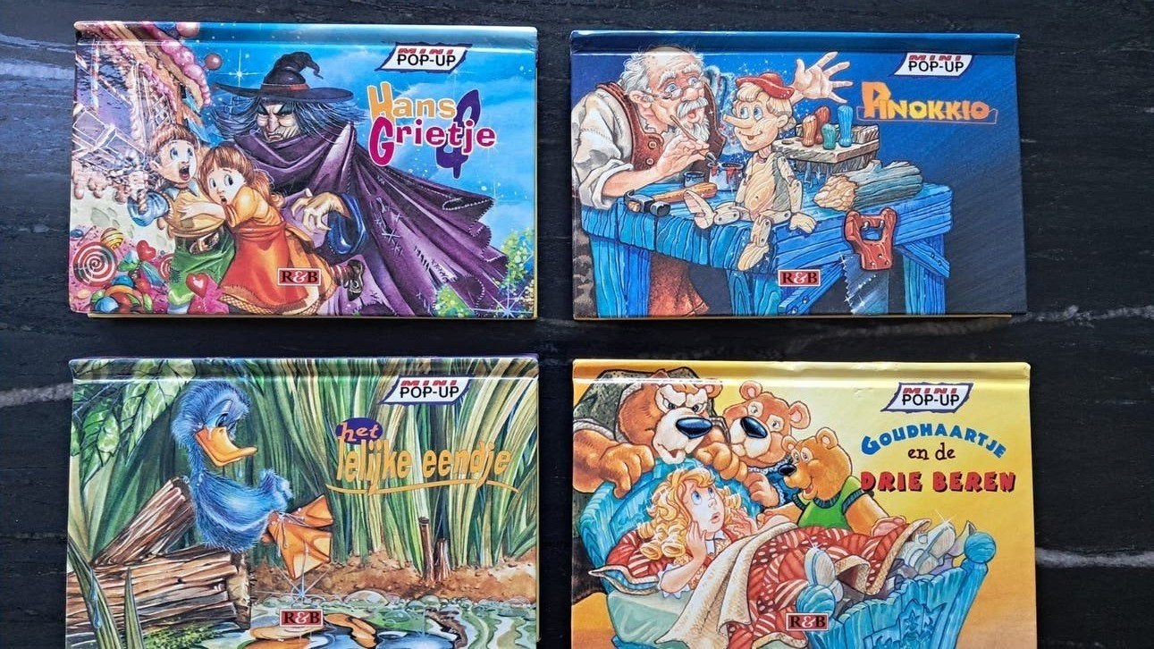 4 mini pop-up boekjes, Ophalen of Verzenden