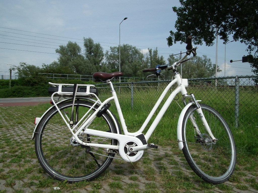 Elektrische Damesfiets 54cm 396WH Middenmotor rijklaar!, Gebruikt, 51 tot 55 cm, 50 km per accu of meer, Ophalen