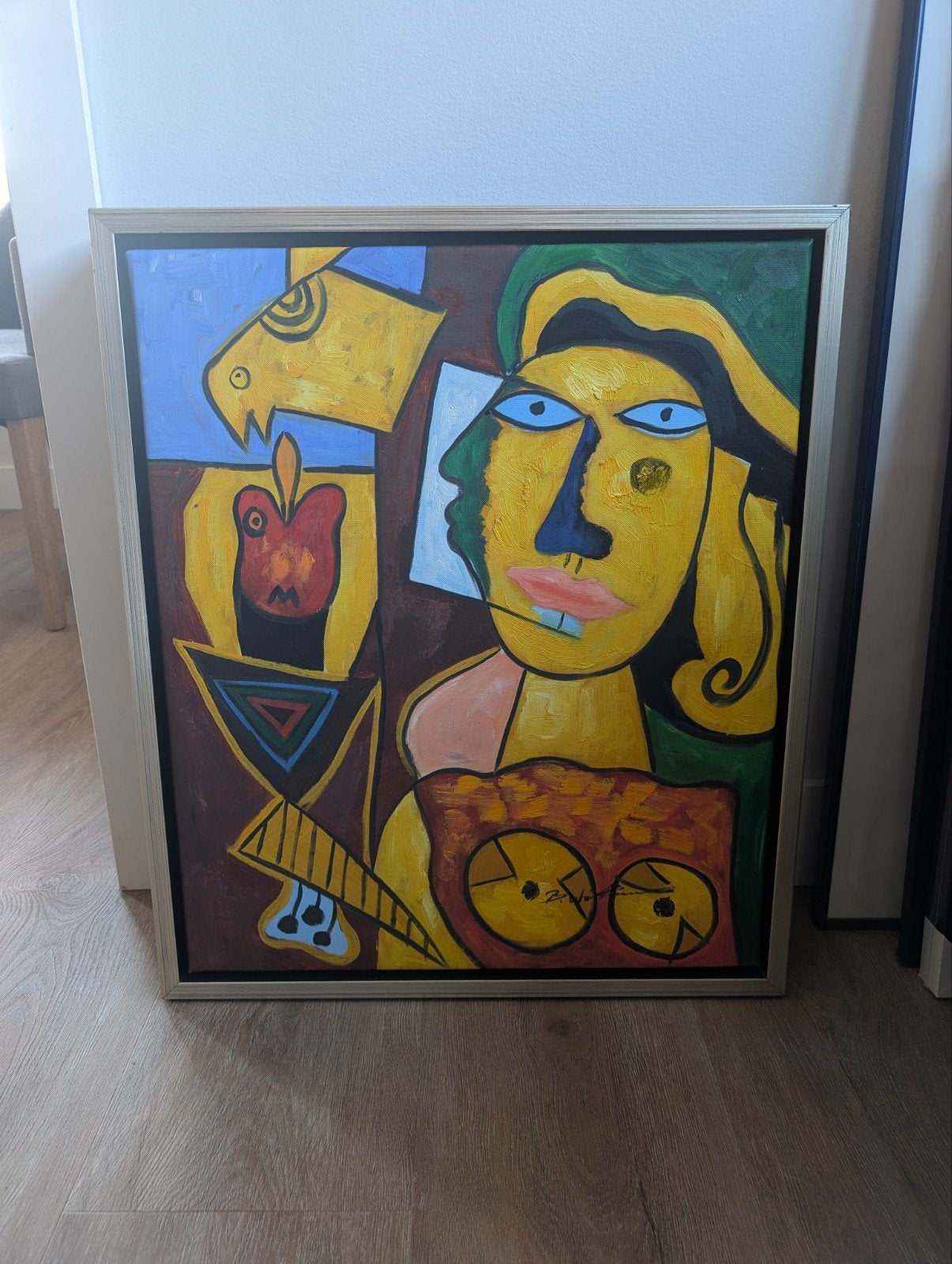 "Femme à l'oiseau jaune" Schilderij Guillaume Corneille, Ophalen