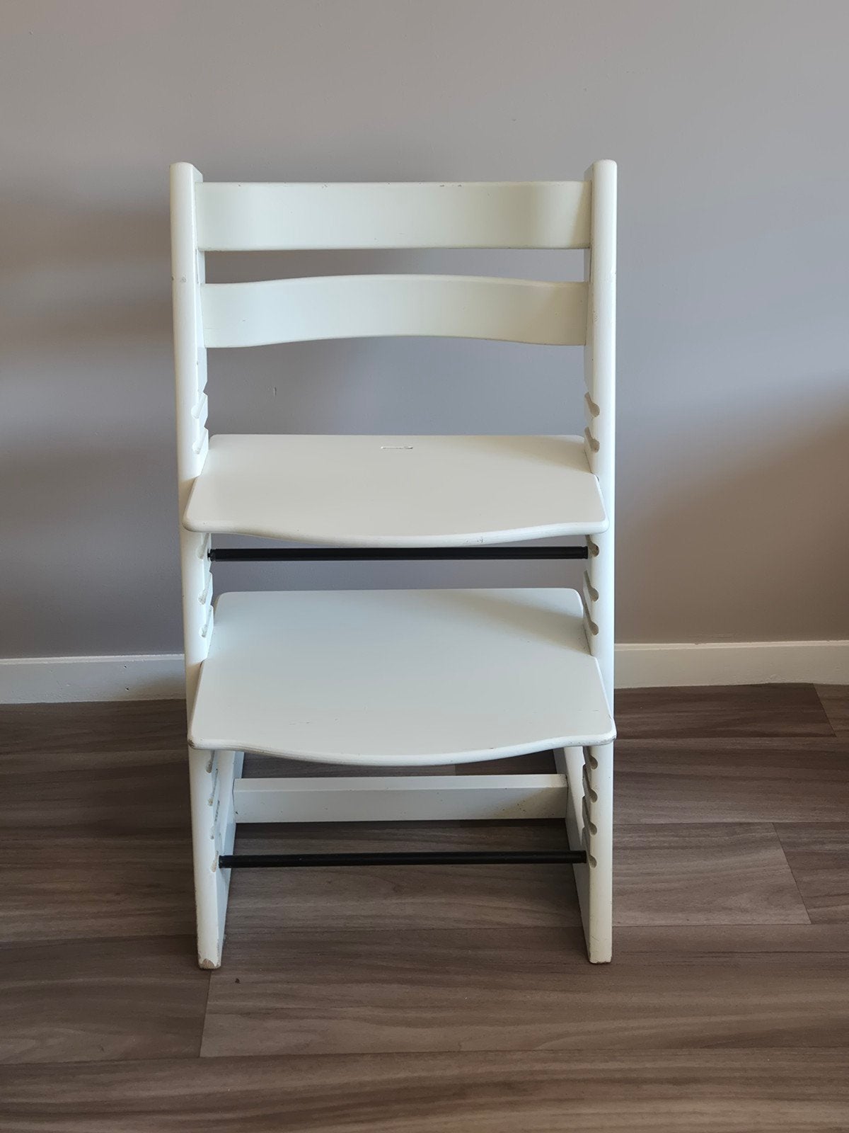 Stokke Tripp Trapp Kinderstoel Wit - Origineel, Ophalen, Gebruikt, Meegroeistoel, Aanschuifbaar