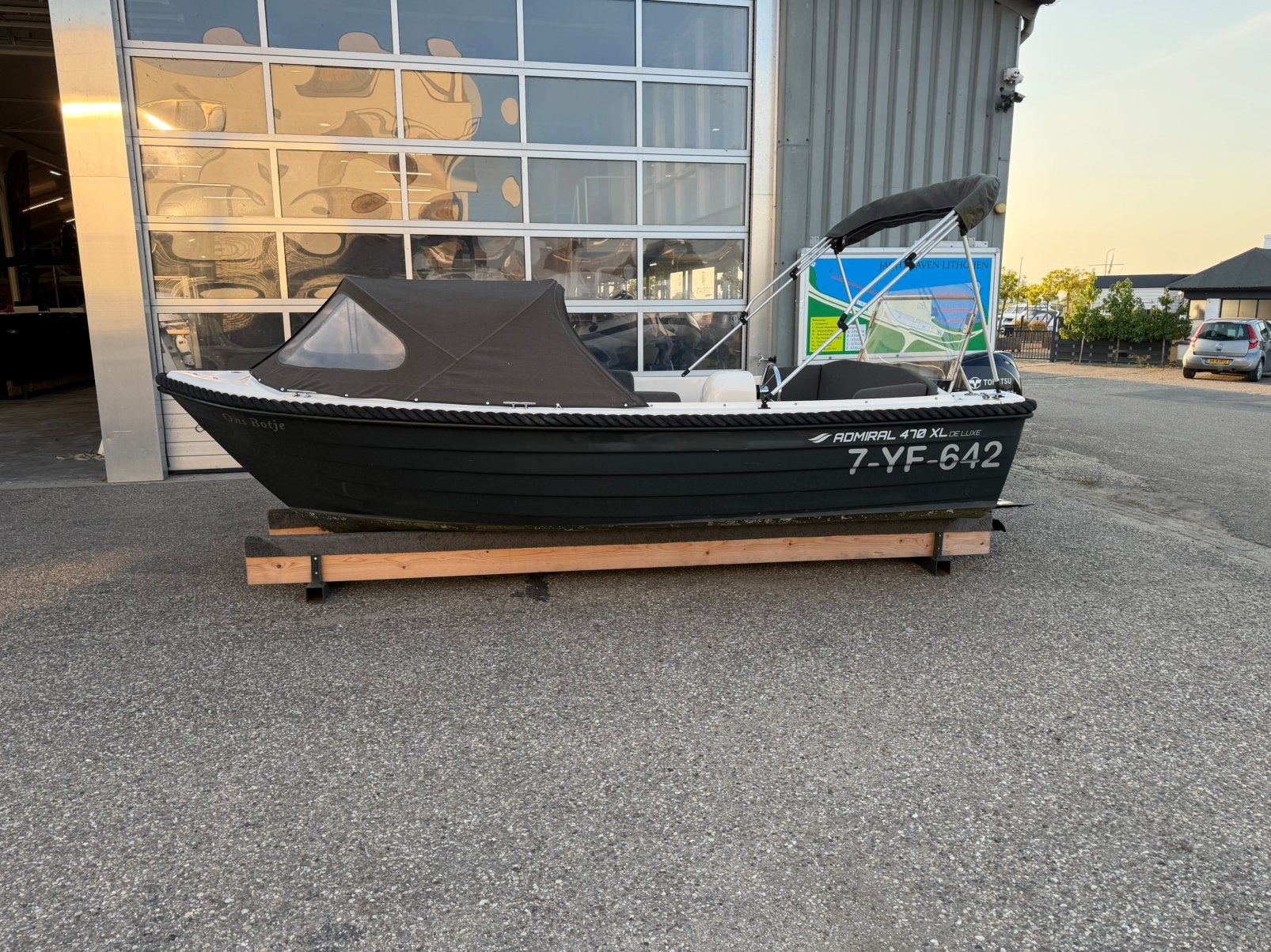 Sloep geheel vaarklaar 20PK | Admiraal 470 | Tender, Watersport en Boten, Tender, Zo goed als nieuw, Buitenboordmotor, Ophalen