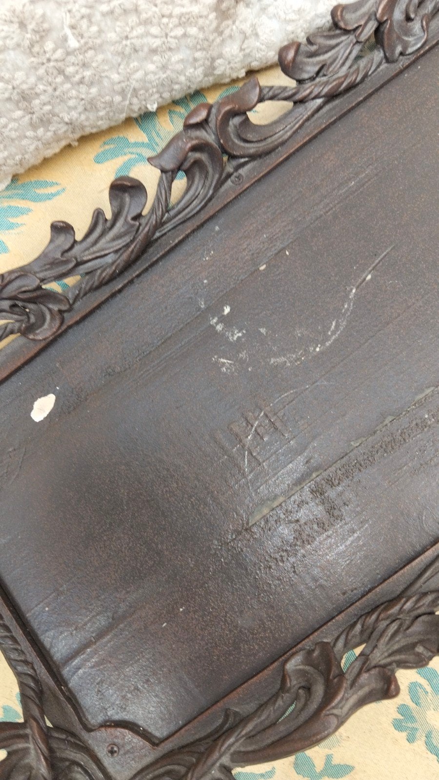 Brocante dienblad leuke details, Huis en Inrichting, Gebruikt, ., Ophalen of Verzenden, .