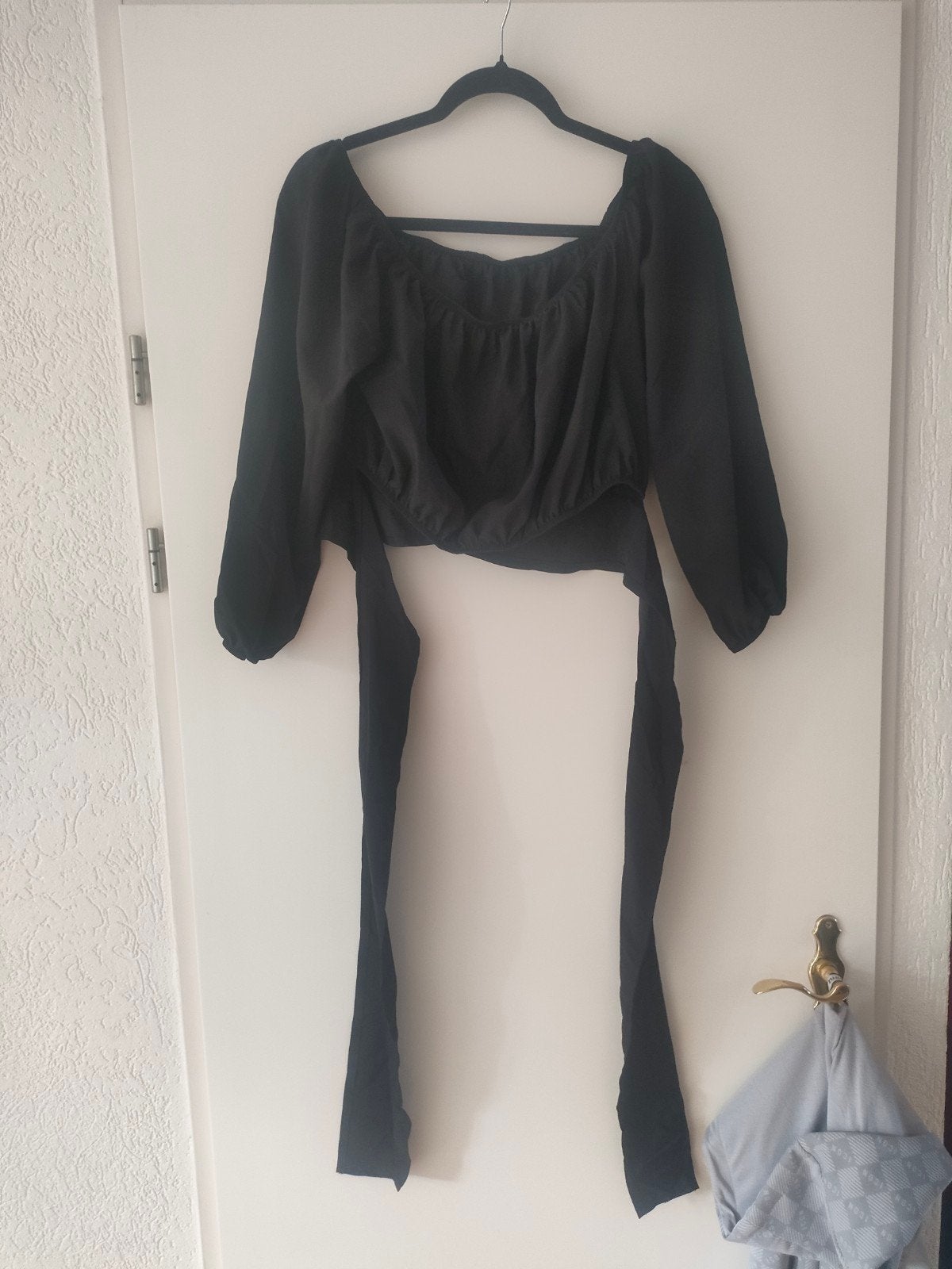 Zwarte Shein crop top met lange mouwen, maat 1XL, Kleding | Dames, Tops, Verzenden, Zwart, Maat 46/48 (XL) of groter, Lange mouw